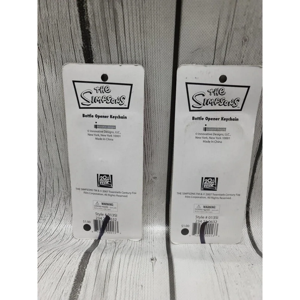 The Simpsons Bottle Opener Keychain Vintage 2007 Springfield Rocks Lot Of 2